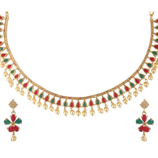 Brass Jewel Set (Multicolor) ClothsVilla