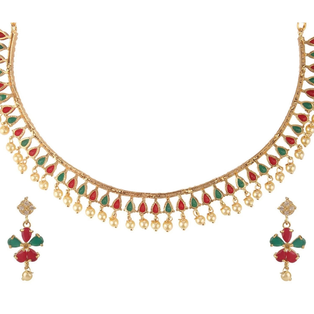 Brass Jewel Set (Multicolor) ClothsVilla