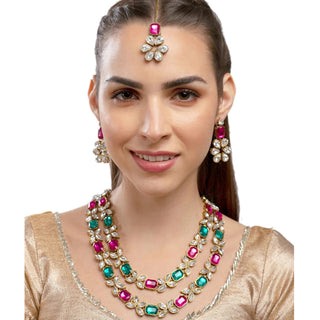 Brass Jewel Set (Multicolor) ClothsVilla