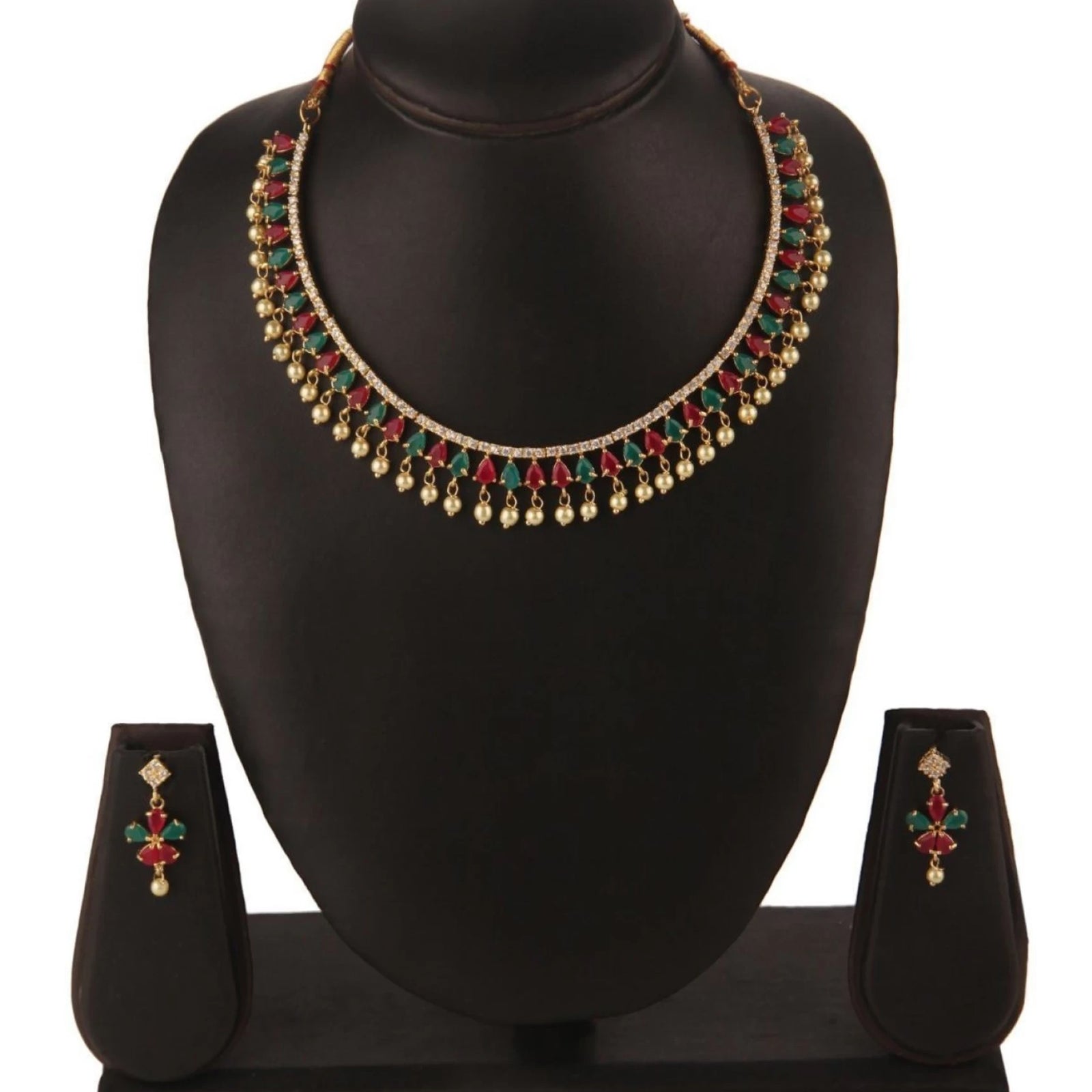 Brass Jewel Set (Multicolor) ClothsVilla