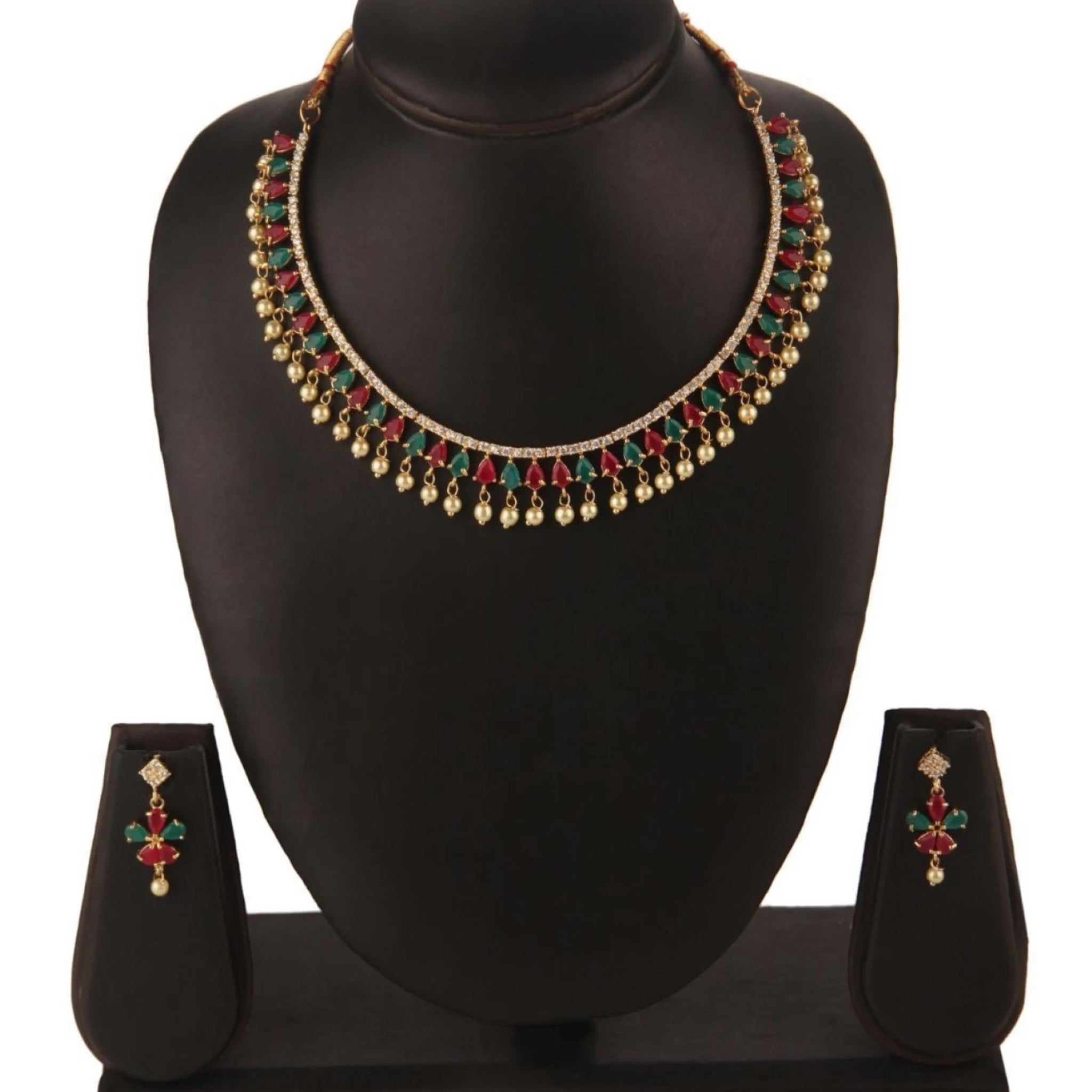 Brass Jewel Set (Multicolor) ClothsVilla