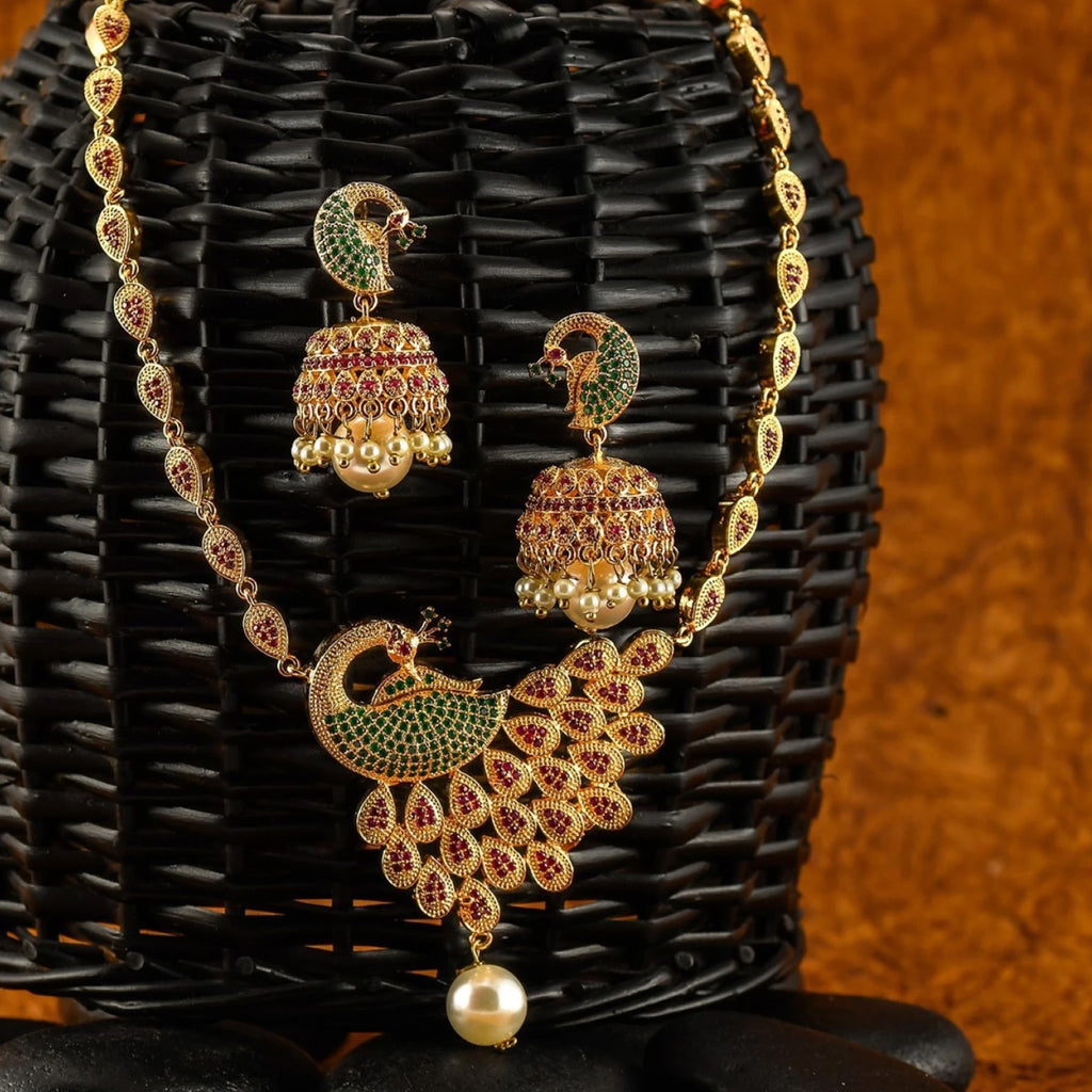 Brass Jewel Set (Multicolor) ClothsVilla