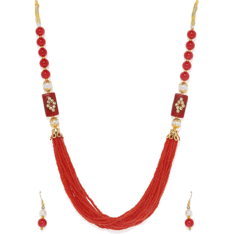 Brass Jewel Set (Red) ClothsVilla Main image