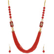 Load image into Gallery viewer, Brass Jewel Set (Red) ClothsVilla