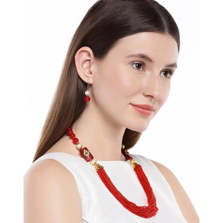 Brass Jewel Set (Red) ClothsVilla