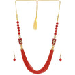 Load image into Gallery viewer, Brass Jewel Set (Red) ClothsVilla