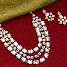 Load image into Gallery viewer, Brass Jewel Set (White) ClothsVilla