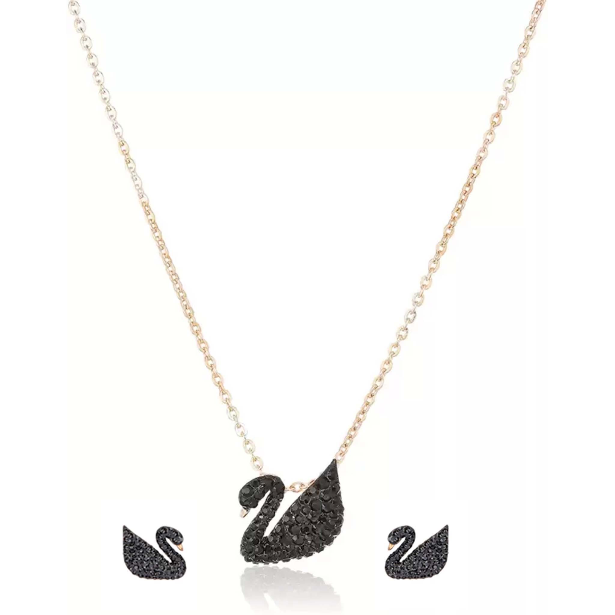 Brass Jewel Set (Black, Gold) ClothsVilla Main image