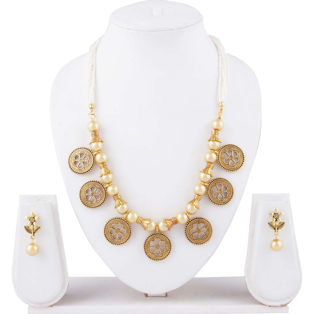 Brass Jewel Set (Gold color) ClothsVilla