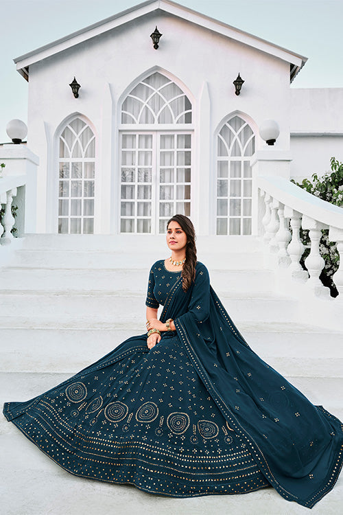 Bridesmaid Exclusive Beautifully Designer Georgette Fabric Lehenga Choli Collection ClothsVilla.com