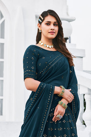 Bridesmaid Exclusive Beautifully Designer Georgette Fabric Lehenga Choli Collection ClothsVilla.com