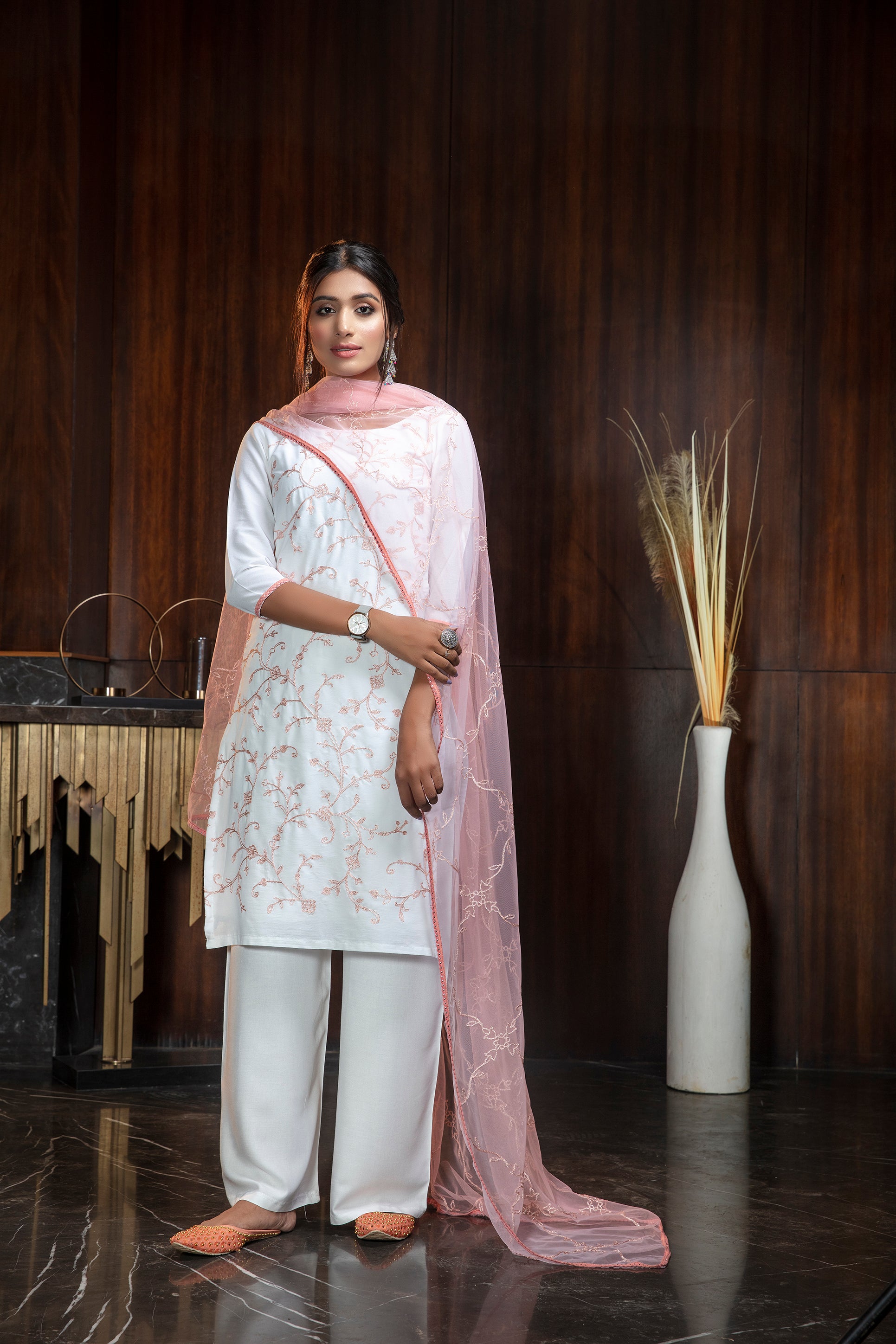 Brilliant Pink Color Georgette Designer Palazzo Salwar Suit ClothsVilla Main image