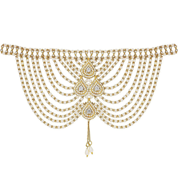 Brooch (White, Gold) ClothsVilla