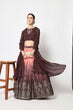Load image into Gallery viewer, Brown Printed Work Ethnic Lehenga Choli Collection ClothsVilla.com