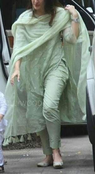 Salwar Suit in Muslin Silk and Light Green Color ClothsVilla