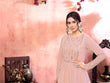 Load image into Gallery viewer, Casual Wear Dusty Pink Santoon Flared Gown With Fancy Sequins ClothsVilla