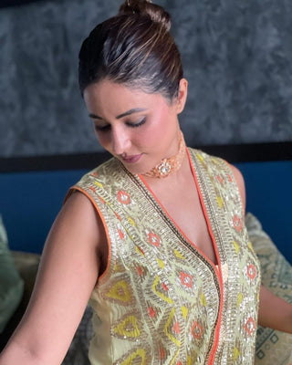 Celebrity Wear Yellow Color Sequence Work Sharara Suit Clothsvilla