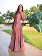 Load image into Gallery viewer, Onion Color Chinon Gown With Bandhej Silk Dupatta Clothsvilla