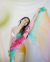 Load image into Gallery viewer, Colorful Saree For Party Inspired By Alia Bhatt Colorful Saree