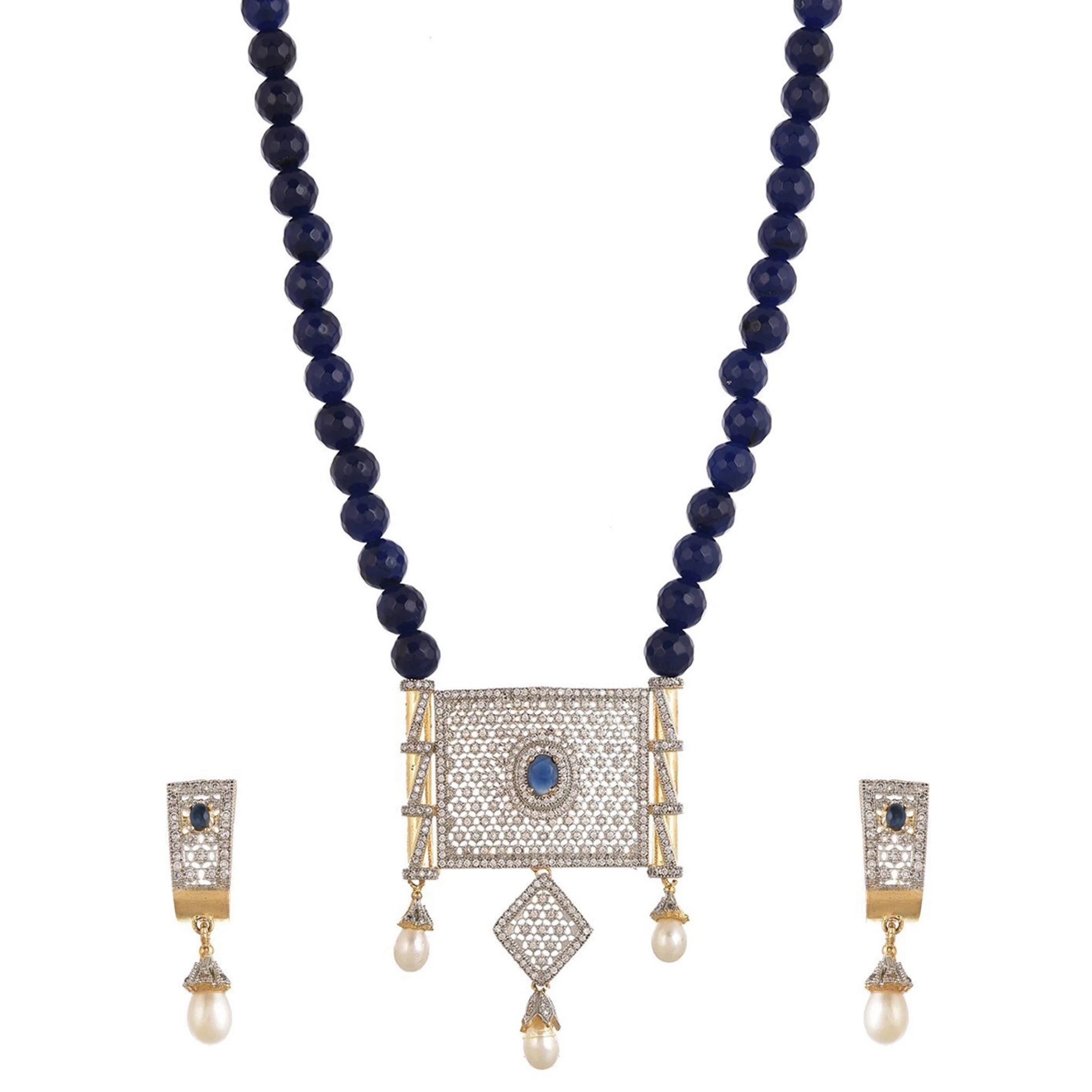 Copper Jewel Set (Blue, White) ClothsVilla Main image