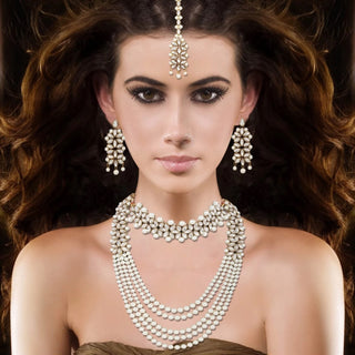 Copper Jewel Set (White) ClothsVilla