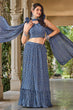 Load image into Gallery viewer, Customizable Big Size Metallic Foil Work Lehenga Choli with Fancy Dupatta ClothsVilla.com