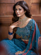 Load image into Gallery viewer, Aequa blue Chinon Embroidered Designer Lehenga Clothsvilla