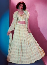 Load image into Gallery viewer, Amazing Cream Color Art Silk Fabric Party Wear Lehenga Clothsvilla
