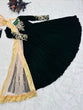 Load image into Gallery viewer, Dark Green Anarkali Gown in Velvet with Embroidery Work ClothsVilla