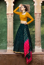 Load image into Gallery viewer, Dark Green Lehenga With Fancy Sequence Work And Glistening Embellishments, Designer Choli With Dupatta, Wedding, Party Wear For Women ClothsVilla