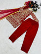 Load image into Gallery viewer, Dark Red Salwar Suit in Faux Georgette with Dupatta Clothsvilla