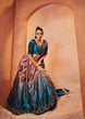 Load image into Gallery viewer, Decent Teal Blue Color Mirror &amp; Sequence Work Velvet Lehenga Choli Clothsvilla