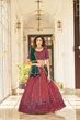 Load image into Gallery viewer, Deep Pink Georgette Thread With Sequince Embroidered Lehenga Choli ClothsVilla.com