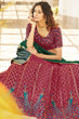 Load image into Gallery viewer, Deep Pink Georgette Thread With Sequince Embroidered Lehenga Choli ClothsVilla.com