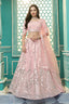 Delightful Pink Gota Patti Embroidered Georgette Semi Stitched Party Wear Lehenga ClothsVilla