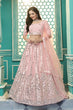Load image into Gallery viewer, Delightful Pink Gota Patti Embroidered Georgette Semi Stitched Party Wear Lehenga ClothsVilla