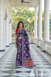 Load image into Gallery viewer, Delightful Purple Weaving Patola Silk Wedding Wear Saree ClothsVilla