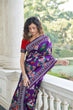 Load image into Gallery viewer, Delightful Purple Weaving Patola Silk Wedding Wear Saree ClothsVilla