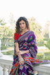 Load image into Gallery viewer, Delightful Purple Weaving Patola Silk Wedding Wear Saree ClothsVilla