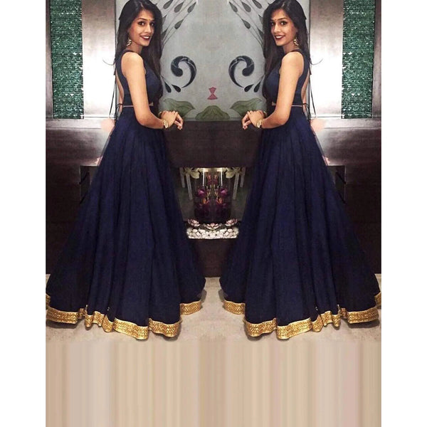 Designer Lehenga with Gold Lace and Latkan for Wedding, Casual and Party Wear ClothsVilla