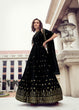Load image into Gallery viewer, Designer Black Color Thread Sequence Work Gown Clothsvilla