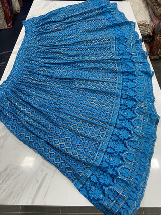 Designer Blue Georgette lehenga Choli For Women Clothsvilla