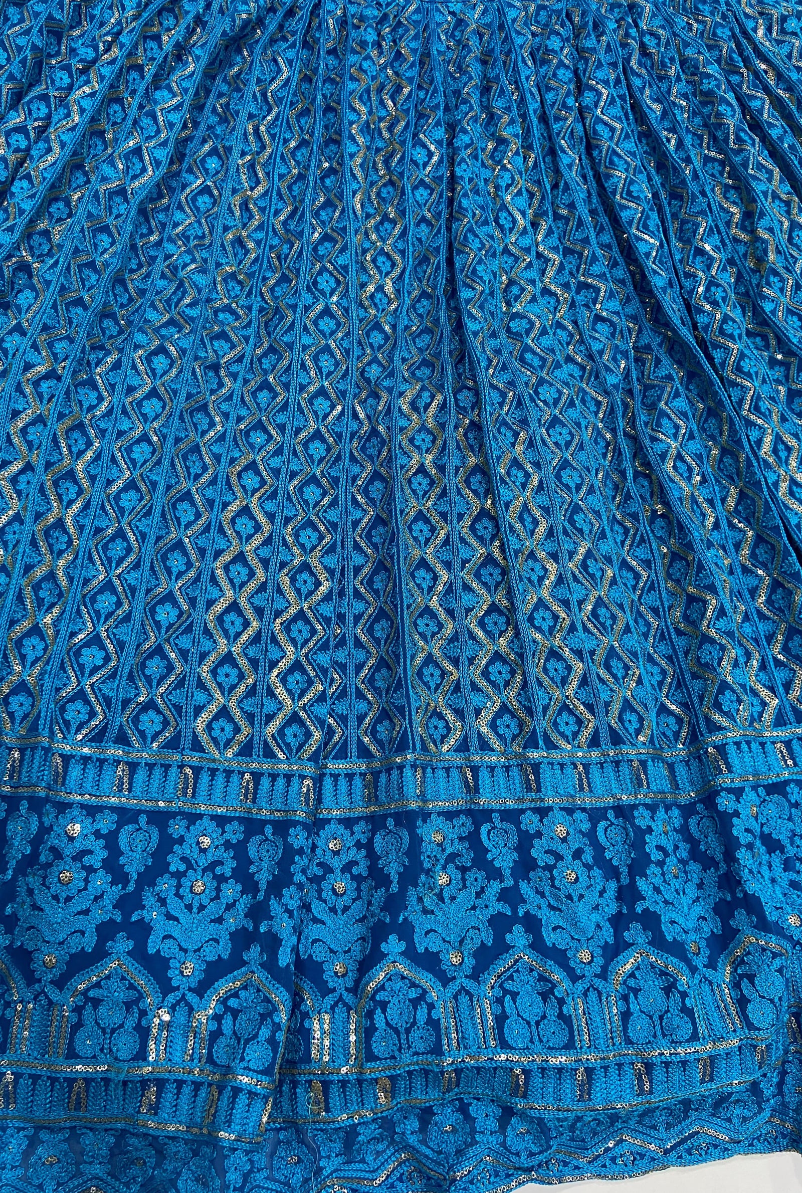 Designer Blue Georgette lehenga Choli For Women Clothsvilla