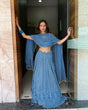 Load image into Gallery viewer, Designer Blue Georgette lehenga Choli For Women Clothsvilla