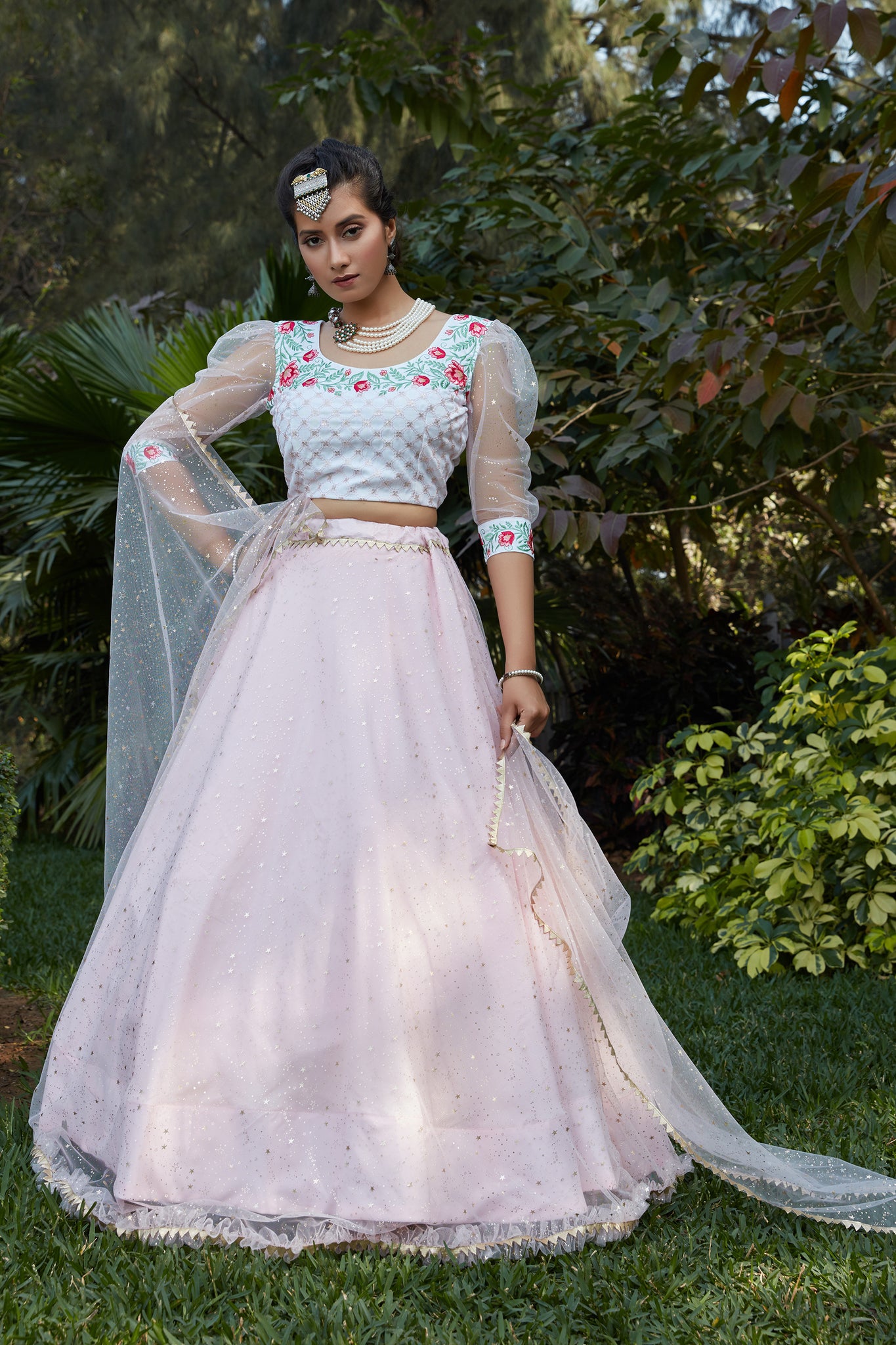 Velvet Silk Maroon Zardozi Work Wedding Wear Bollywood Lehenga Choli