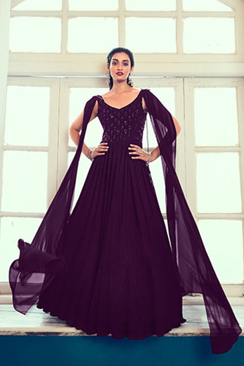 Designer Exclusive Party Wear Long Anarkali Gown Collection with Dupatta ClothsVilla.com Main image