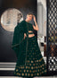 Designer Green Color Sequence Thread Work Lehenga Choli With Belt - ClothsVilla.com