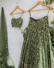 Load image into Gallery viewer, Designer Green Georgette lehenga Choli For Women Clothsvilla