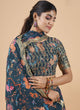 Load image into Gallery viewer, Teal Blue Designer Printed Faux Georgette Sequins Embroidery Work Lehenga Choli Clothsvilla
