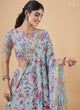Load image into Gallery viewer, Sky Blue Designer Printed Faux Georgette Sequins Embroidery Work Lehenga Choli Clothsvilla